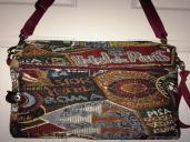 Purse made from travel log fabric